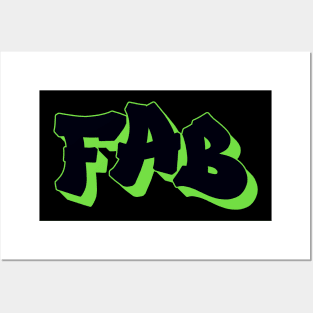 Fab - Black/green Posters and Art